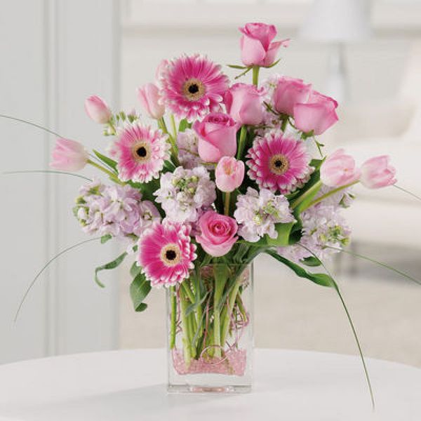 Букеты цветов в вазах букет день рождения женщине